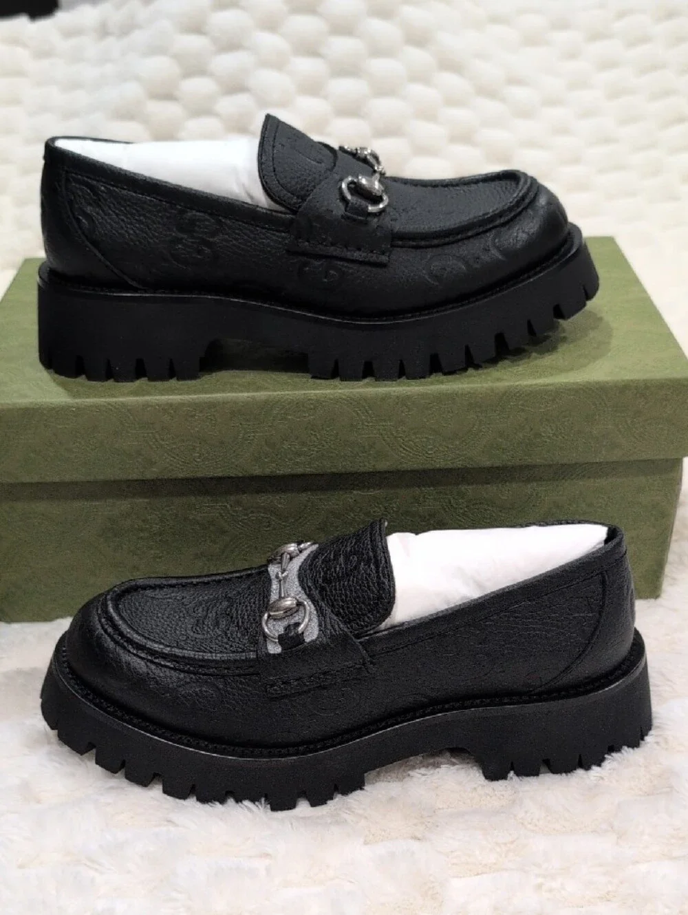 Gucci black leather